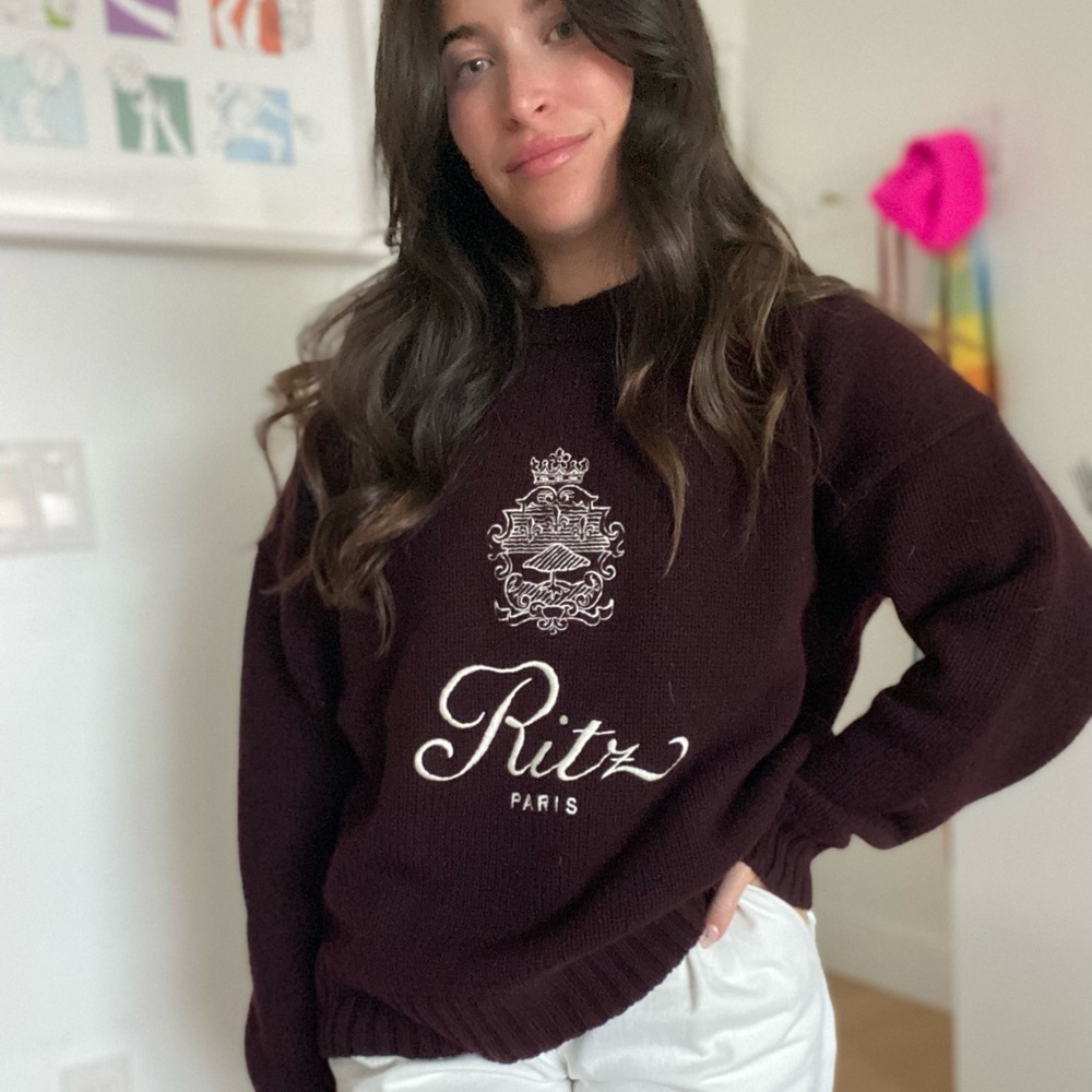 Frame x Ritz Paris cashmere sweater Bordeaux